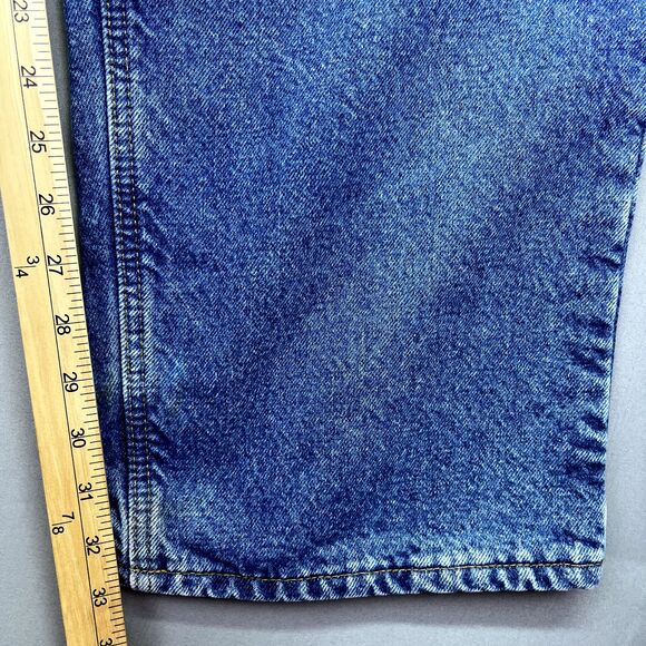 Vintage Carhartt Jeans B17 Relaxed Fit Blue Mens 38 Denim Zip Logo - Picture 8 of 16
